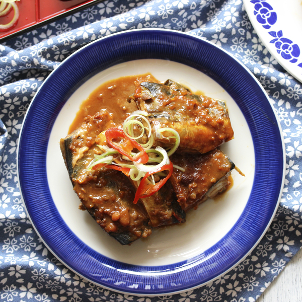 Grilled Mackerel with Miso Bean Curd