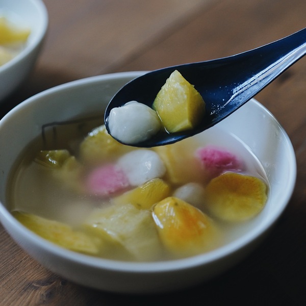 Sweet Potato Rice Ball Soup